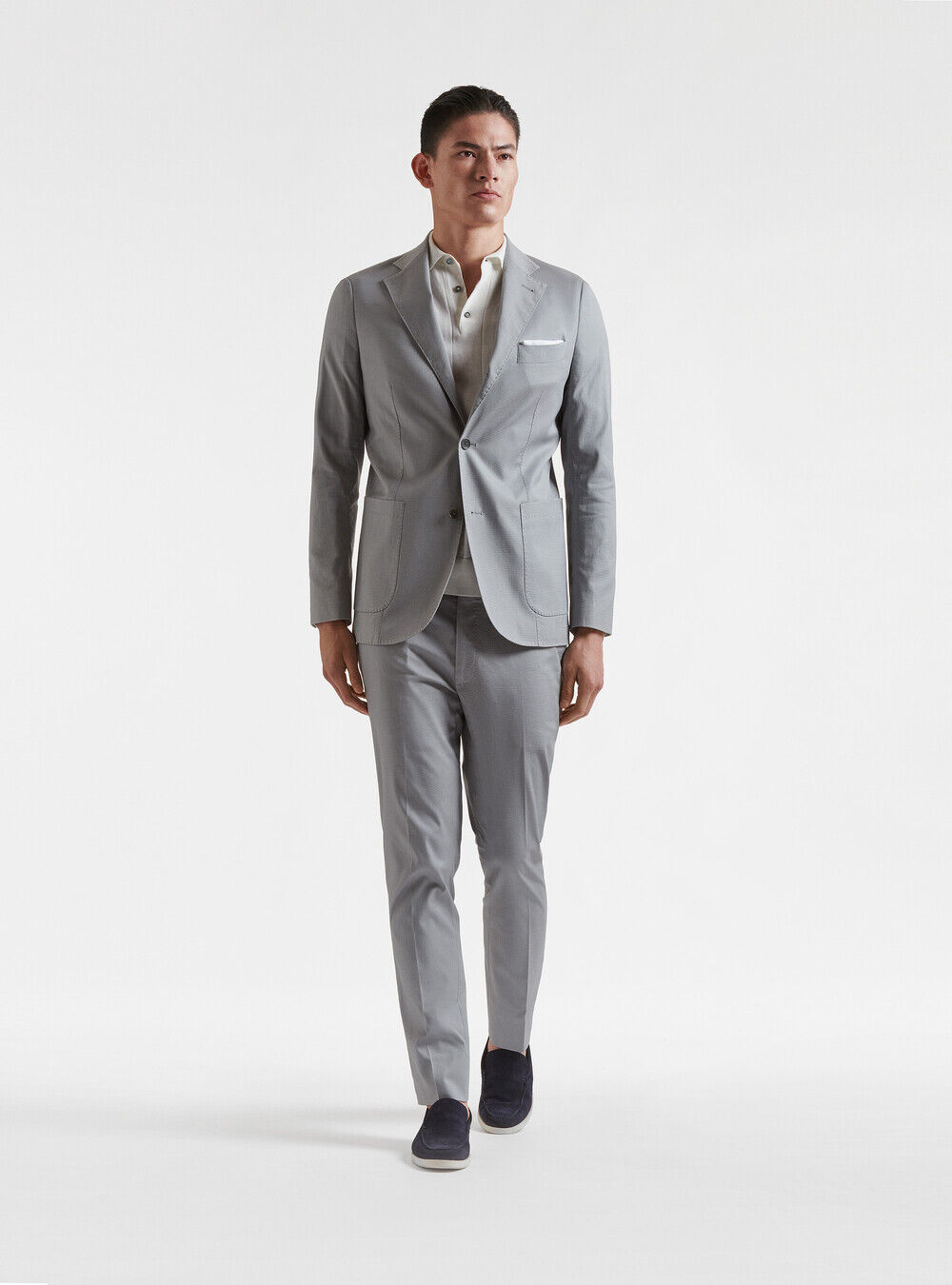 Armoured cotton light grey suit, 
